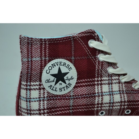 Converse Chuck Taylor All Star 70 Hi Red White Plaid Pack W13.5/ M 11.5 -162403C - Picture 9 of 16